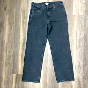 H&M Straight Regular Jeans Black Size 10